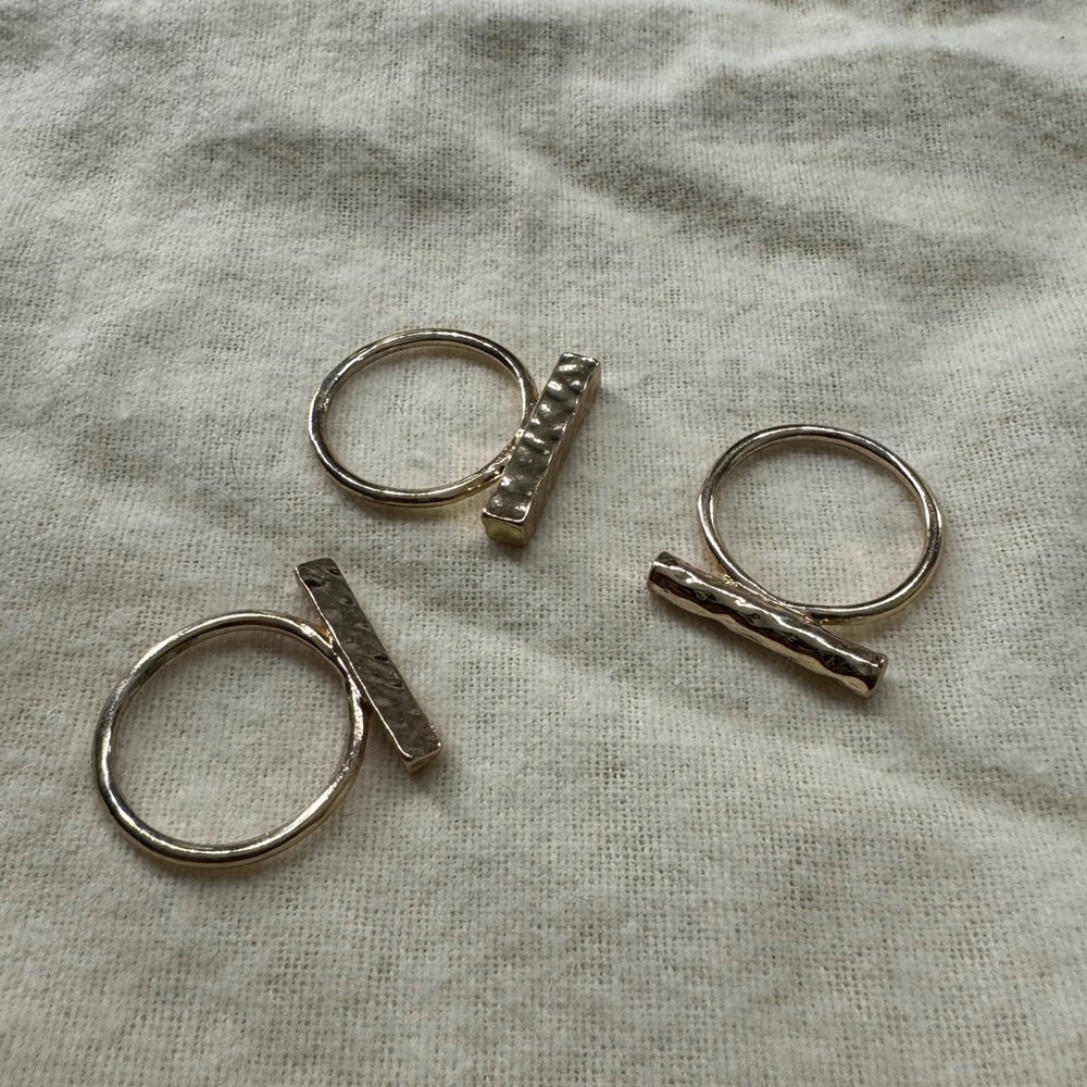 Gold Bar Rings